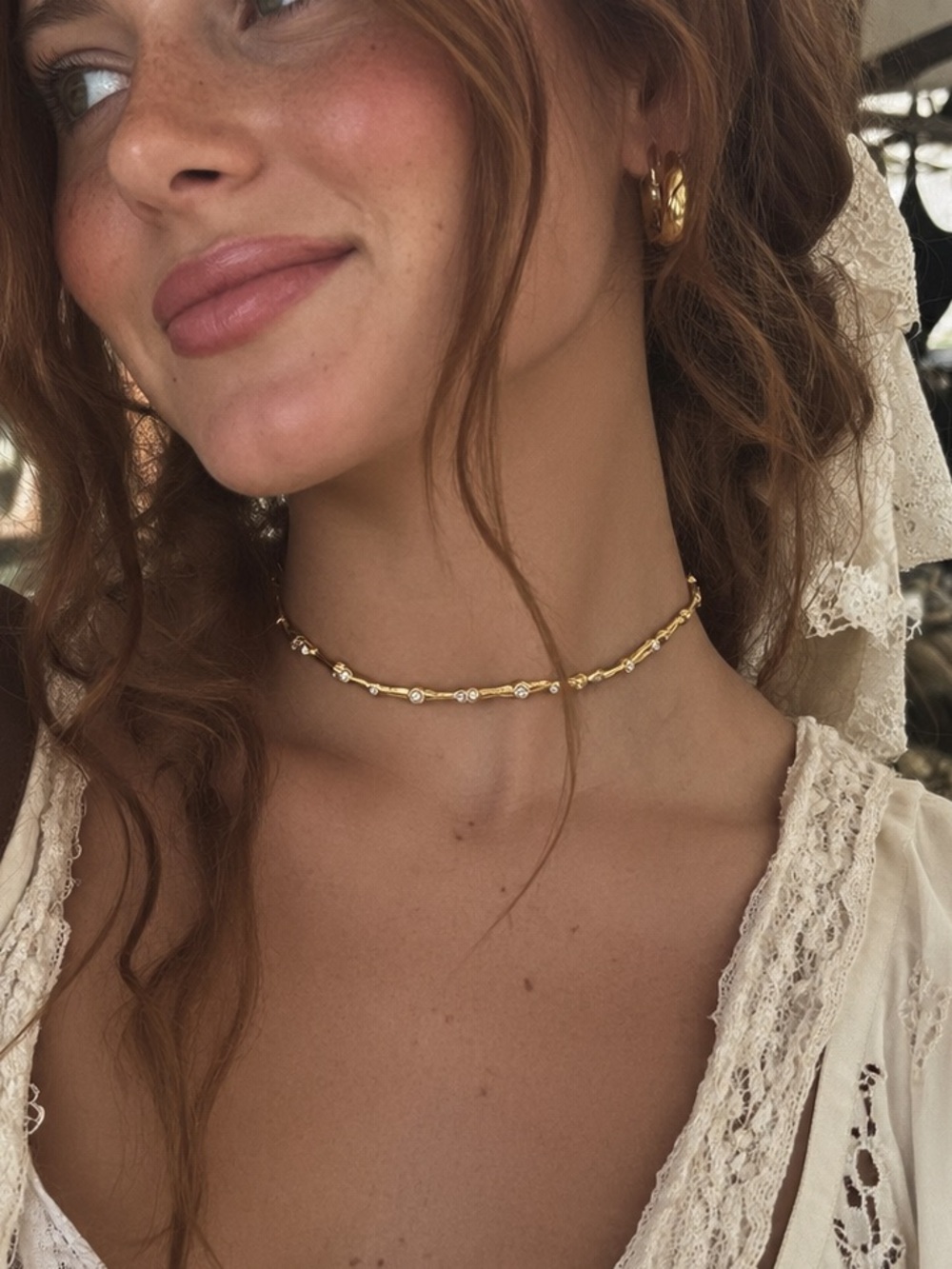 Joanna Laura Constantine wave choker necklace with stones